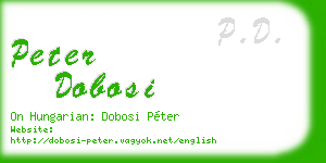 peter dobosi business card